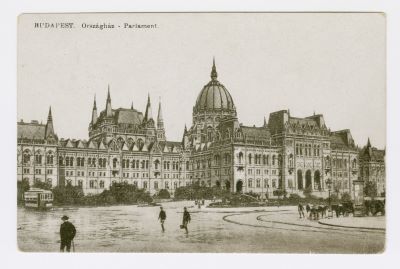 Az Országház város felőli oldala, 1910-es évek